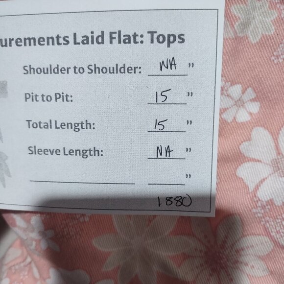 Altar'd State Pink Cotton Crop Top with floral print Size XS - Picture 7 of 7